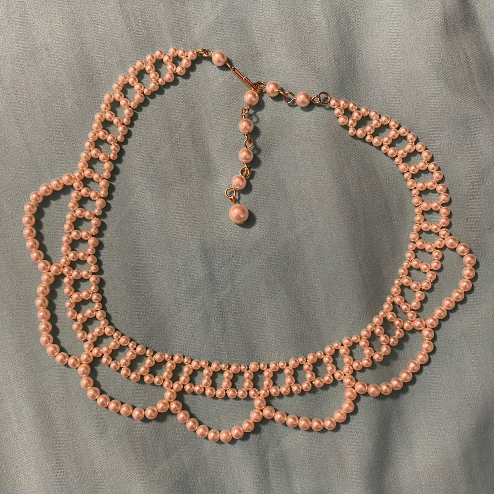 Pearl Style Bib Necklace